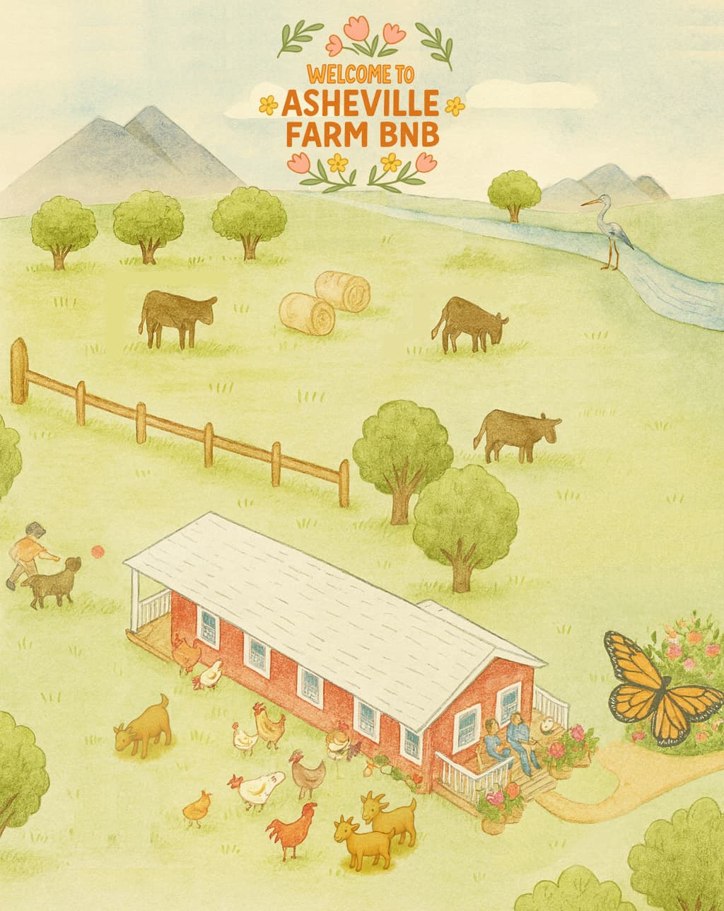 Asheville Farmstay BnB Map