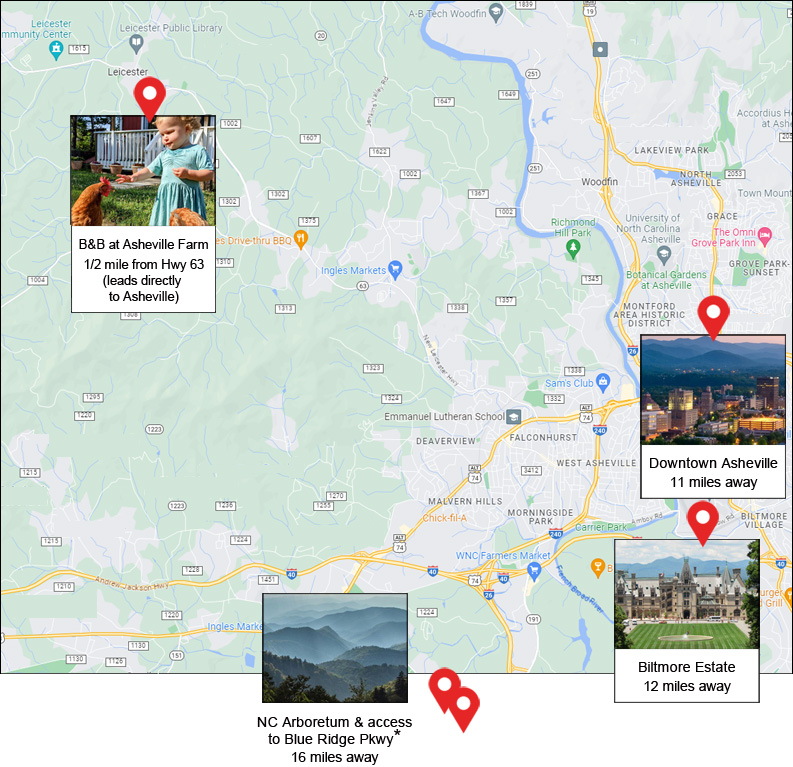 map to asheville area attractions