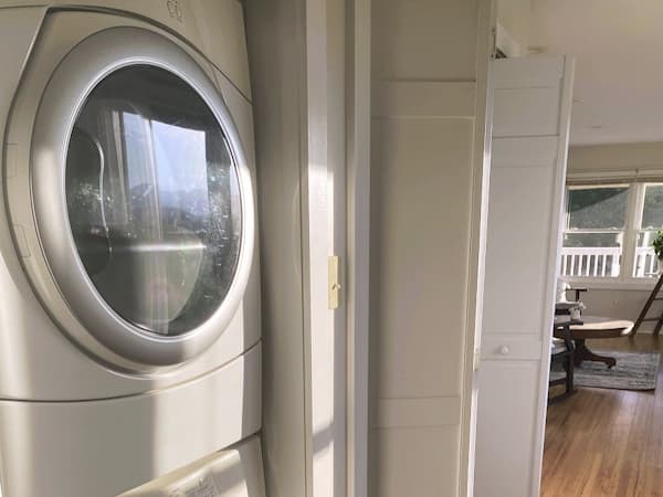 In-home laundry with washer and dryer for guests